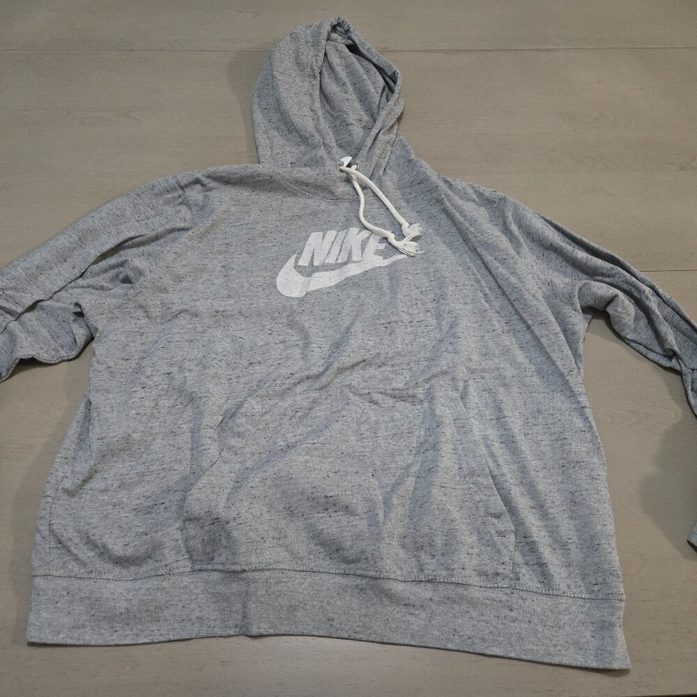 Nike Sportswear Gym Vintage Eco-Friendly Pullover Hoodie - Grey Speckle - XL